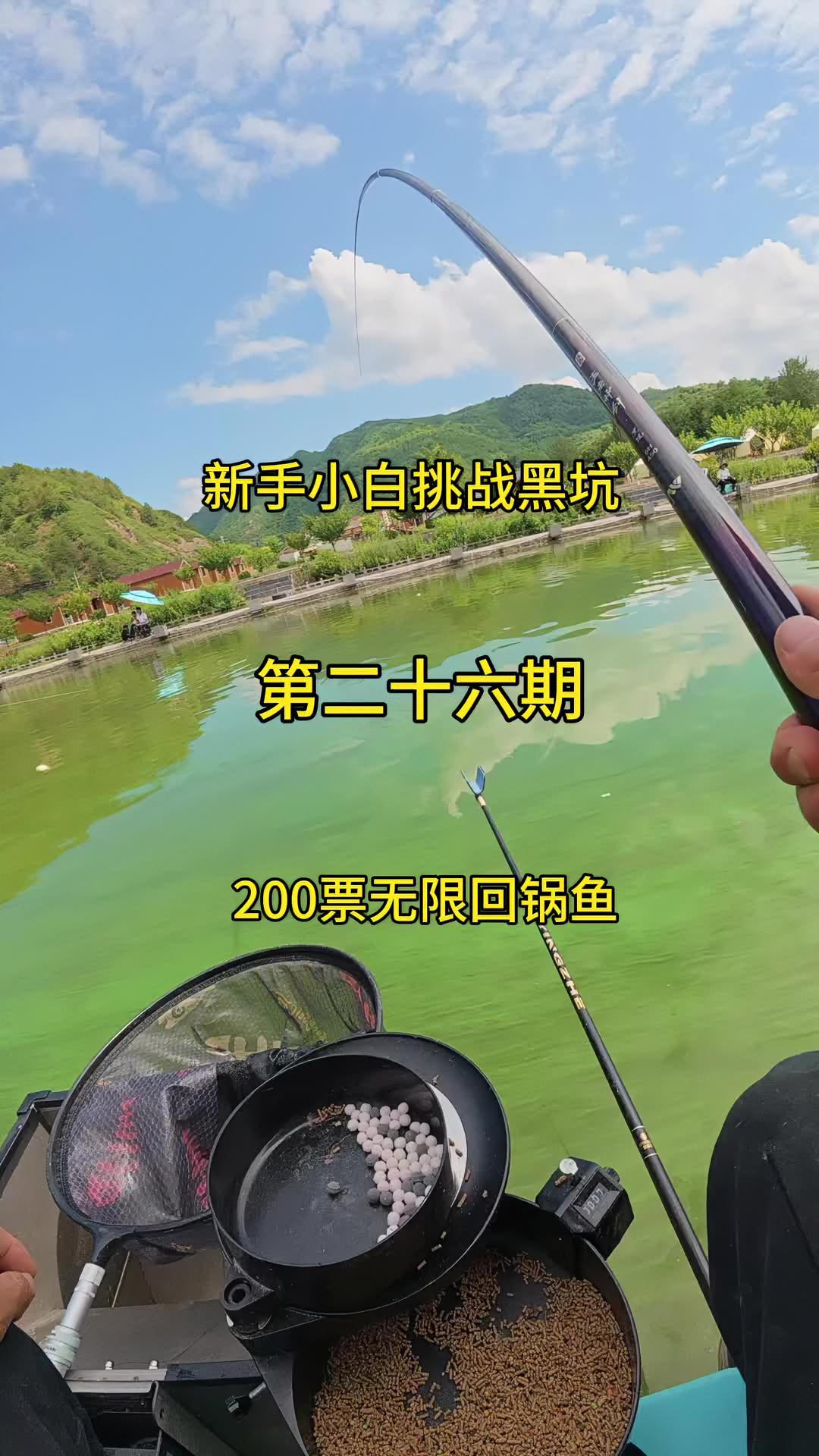 新手小白挑战黑坑无限回锅鱼，果然状况百出！黑坑盘老板 钓鱼 原来钓鱼才是抖音运动顶流 轻量