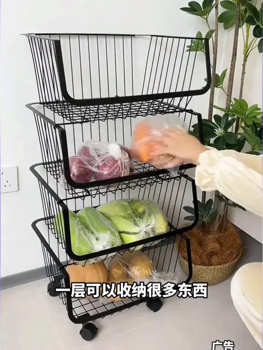 我家以前买回来的菜都是这样乱堆置物架蔬菜水果收纳置物架好物推荐 家居必备好物