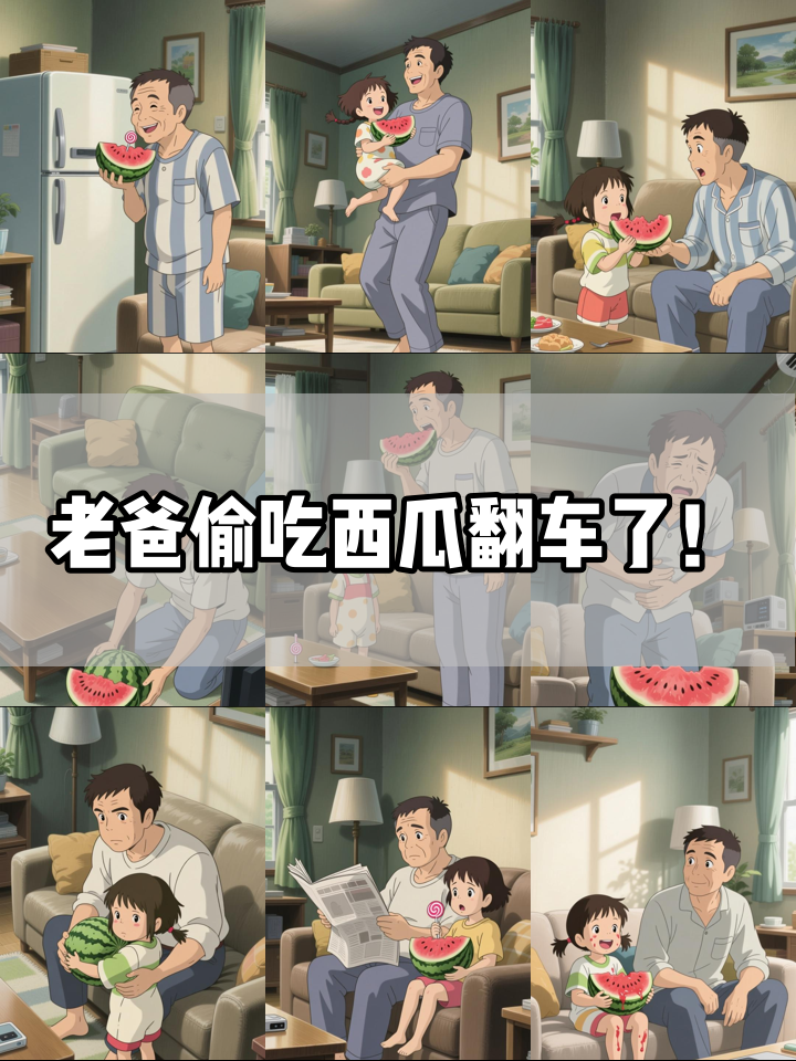 女儿护食大战老爸偷吃，结局暖哭全网！