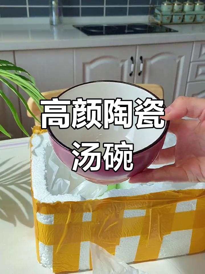 这款陶瓷汤碗色彩缤纷,耐高温可微波加热,颜值与实用并存