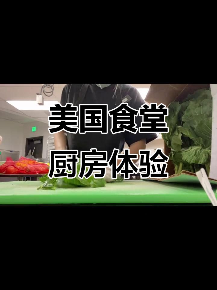 挑战美国食堂后厨工作，切菜解压又有趣
