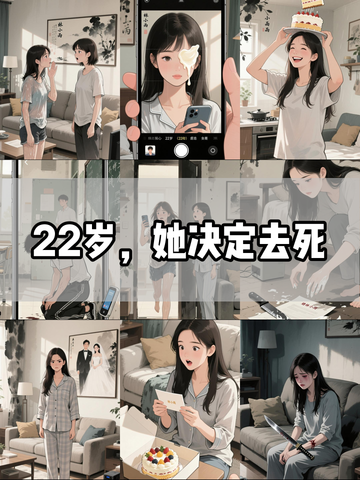 生日蛋糕砸向婚纱照时，22岁的她突然笑了