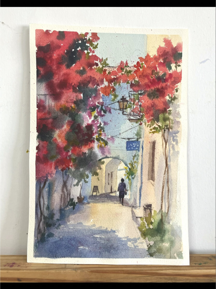 46/100张水彩风景入门小教程