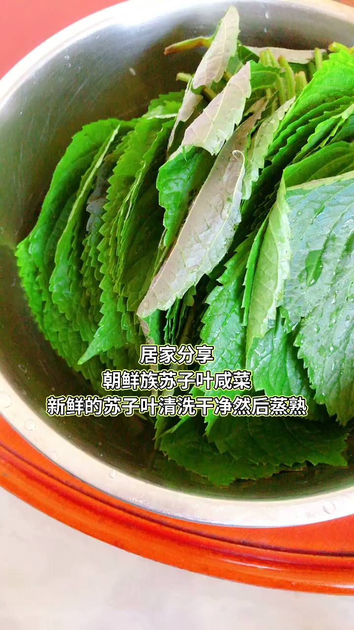 分享朝鲜族咸菜苏子叶的做法