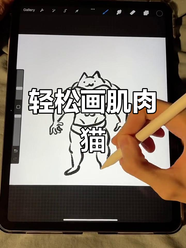 快速画出肌肉猫咪,简单又有趣