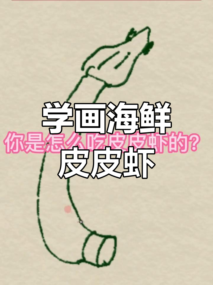 皮皮虾的简笔画,轻松学会!