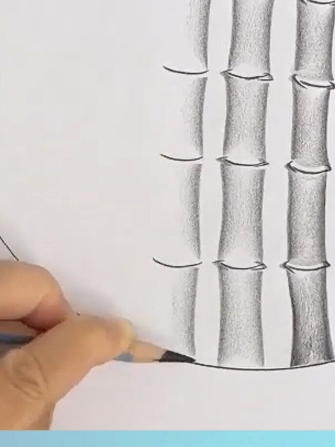 码住2步教你用铅笔轻松画出竹子