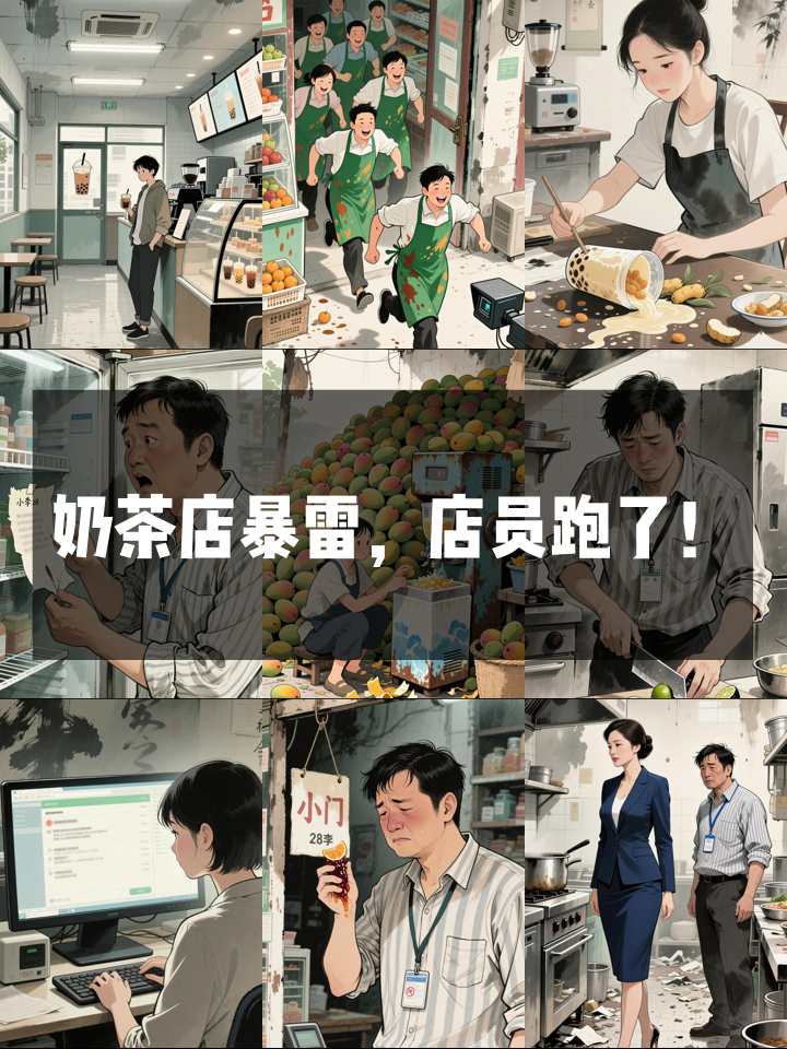 奶茶店暴雷，店员集体逃跑，真相让人心碎！