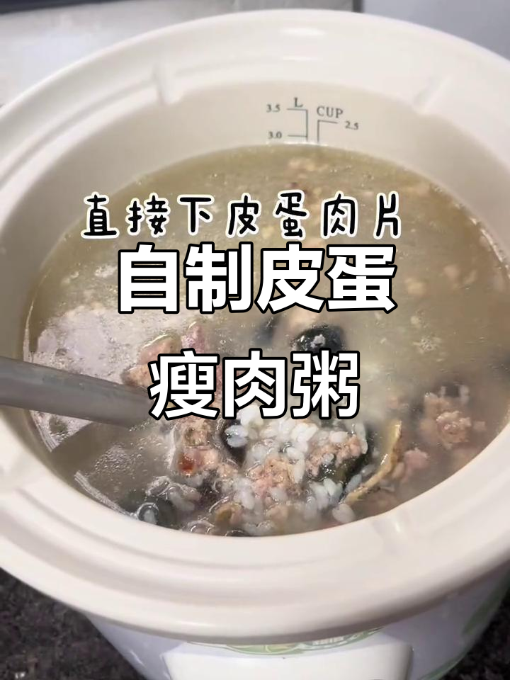 第一次做皮蛋瘦肉粥,鲜香美味又简单