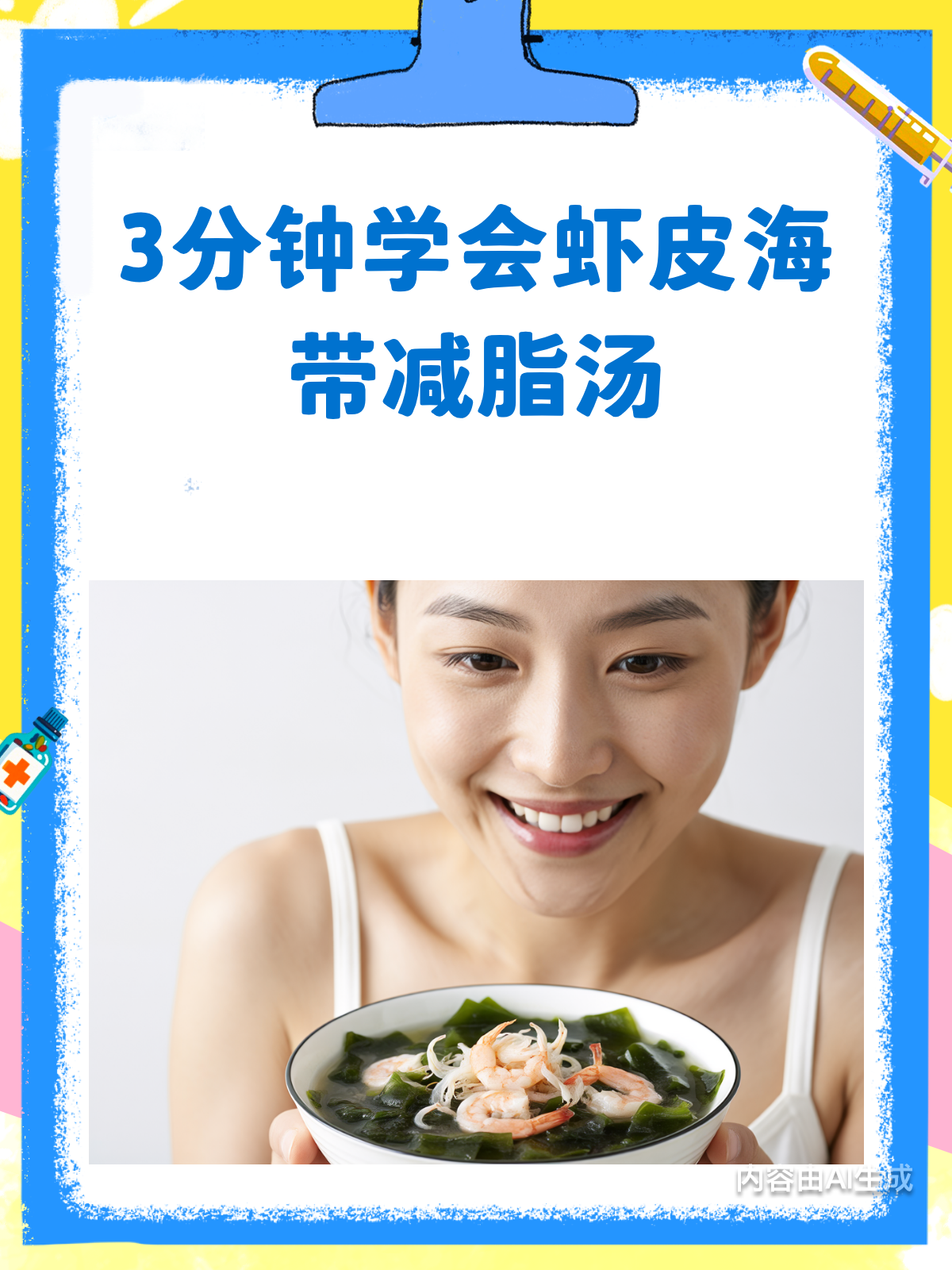 3分钟学会!正宗虾皮海带汤,减脂又美味