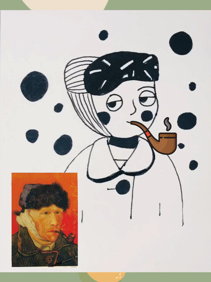 每日一画/梵高自画像