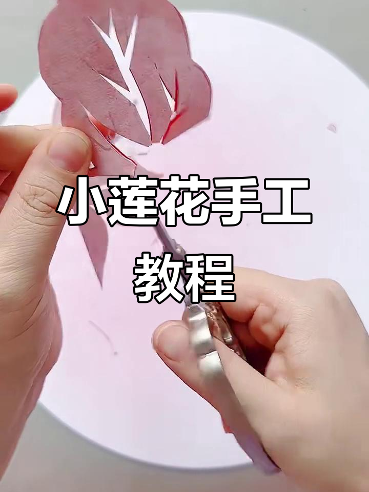 剪纸莲花与荷叶,轻松学会的手工技艺