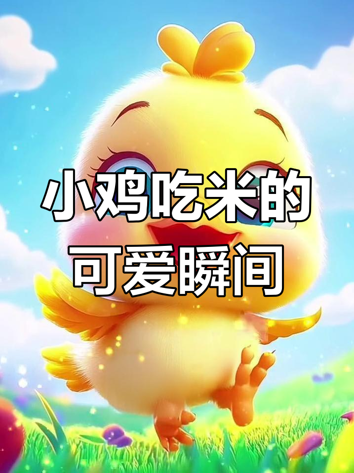 小鸡啄米,萌态十足