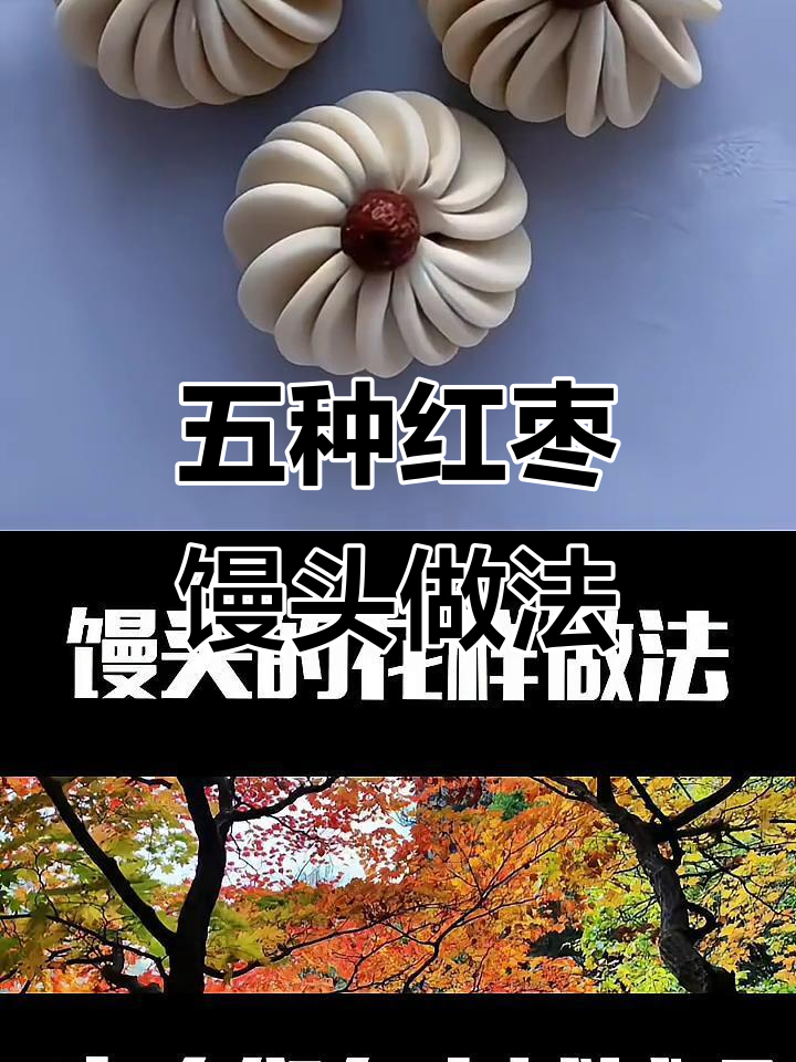轻松做红枣馒头,五种花样等你学