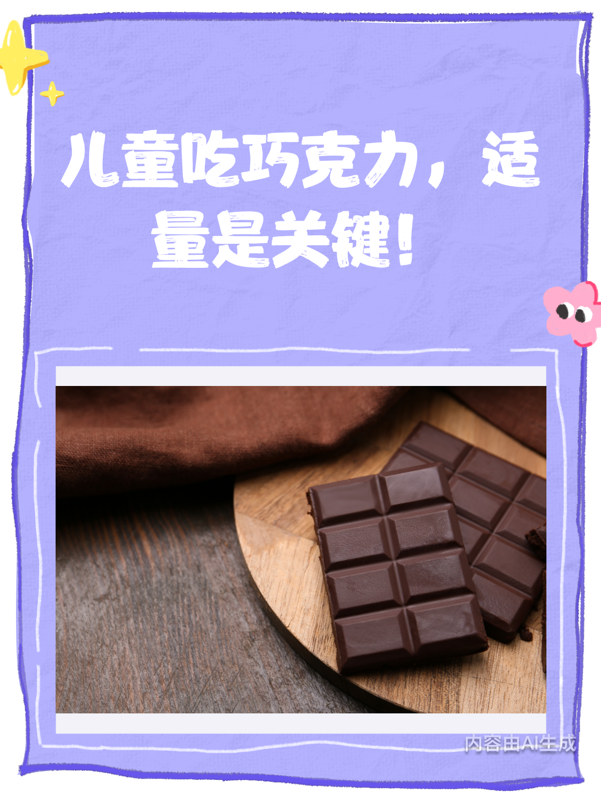 小孩巧克力吃多了会怎样?适量才健康!