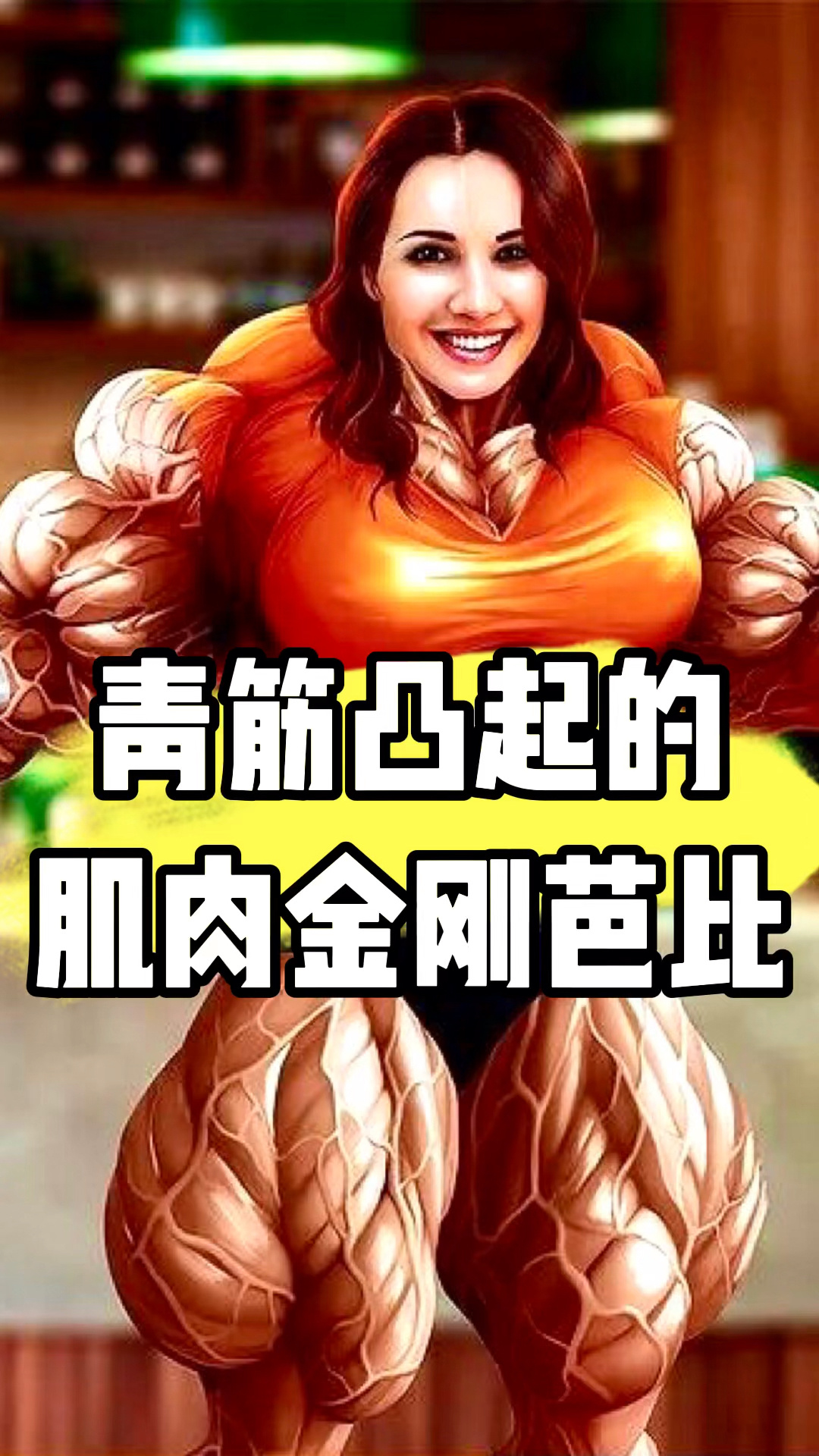 青筋凸起的肌肉金刚芭比
