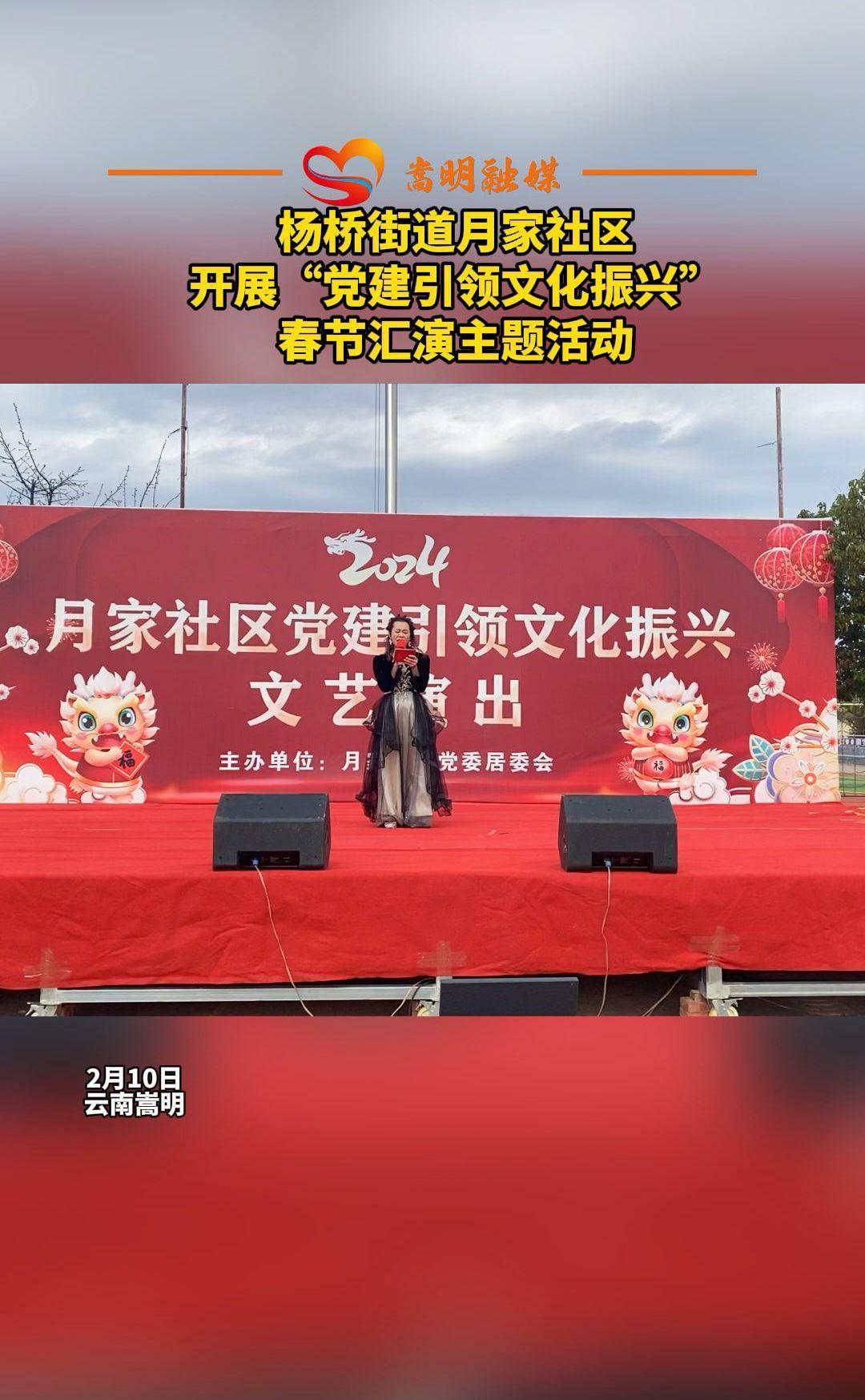 杨桥街道月家社区开展“党建引领文化振兴”春节汇演主题活动
