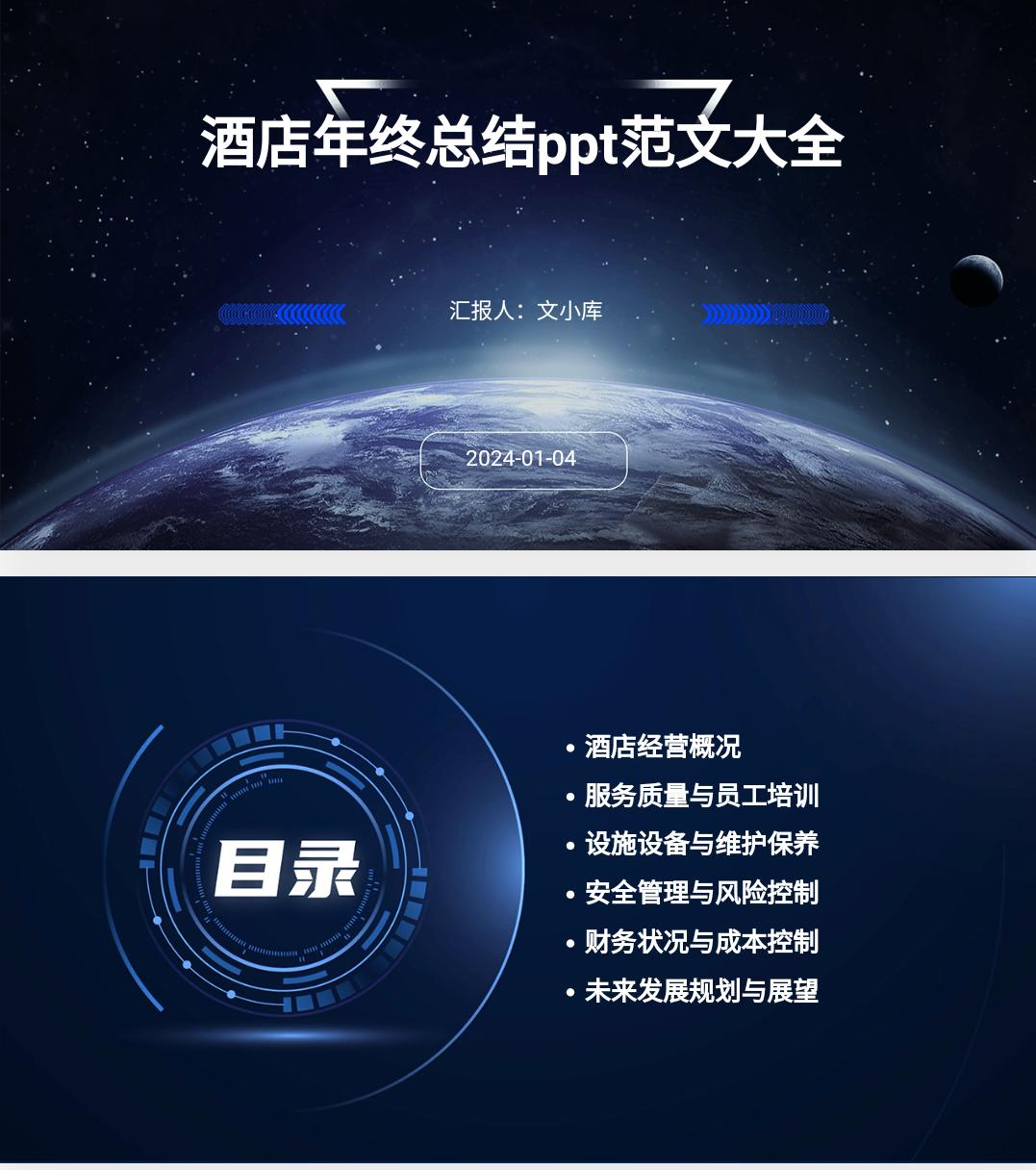 百度文库AI一键生成PPT《酒店年终总结ppt范文大全》