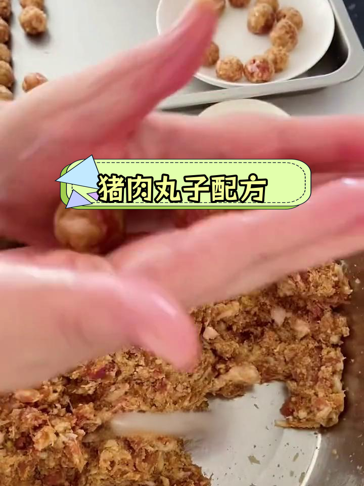 猪肉丸子详细配料表,13斤肉做出美味炸丸