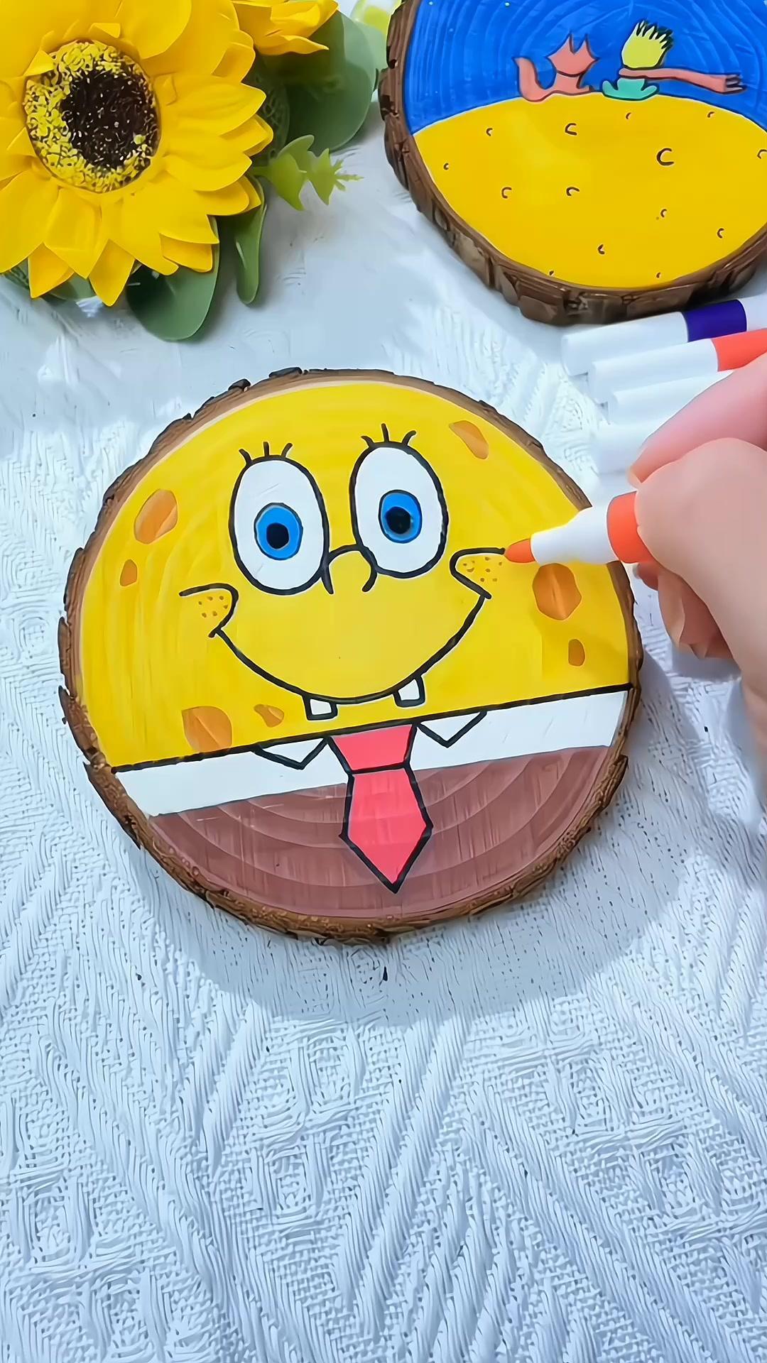 小朋友都在用的 丙烯马克笔 画纸上不透墨不脏画,可以高光叠色,还能在树叶石头上画画 画画 