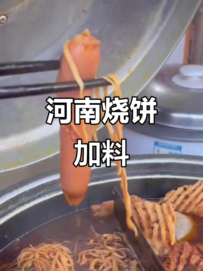 河南烧饼夹万物,豆干、土豆丝都能吃!