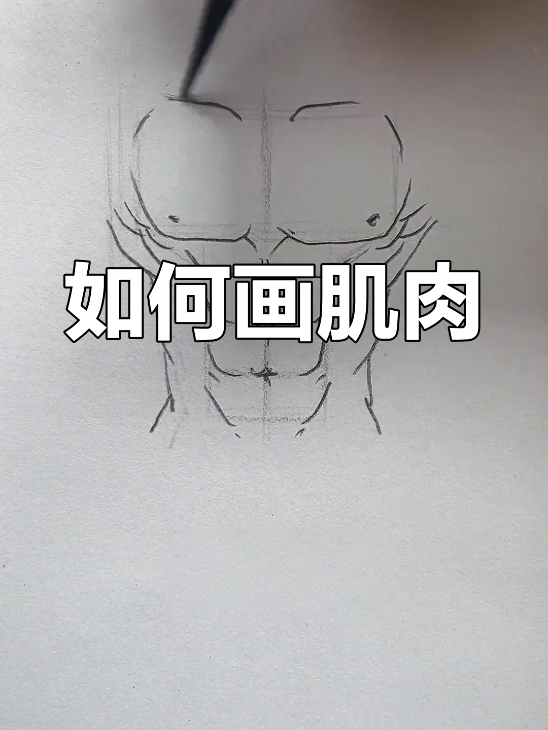 轻松绘制胸肌与腹肌,掌握素描技巧