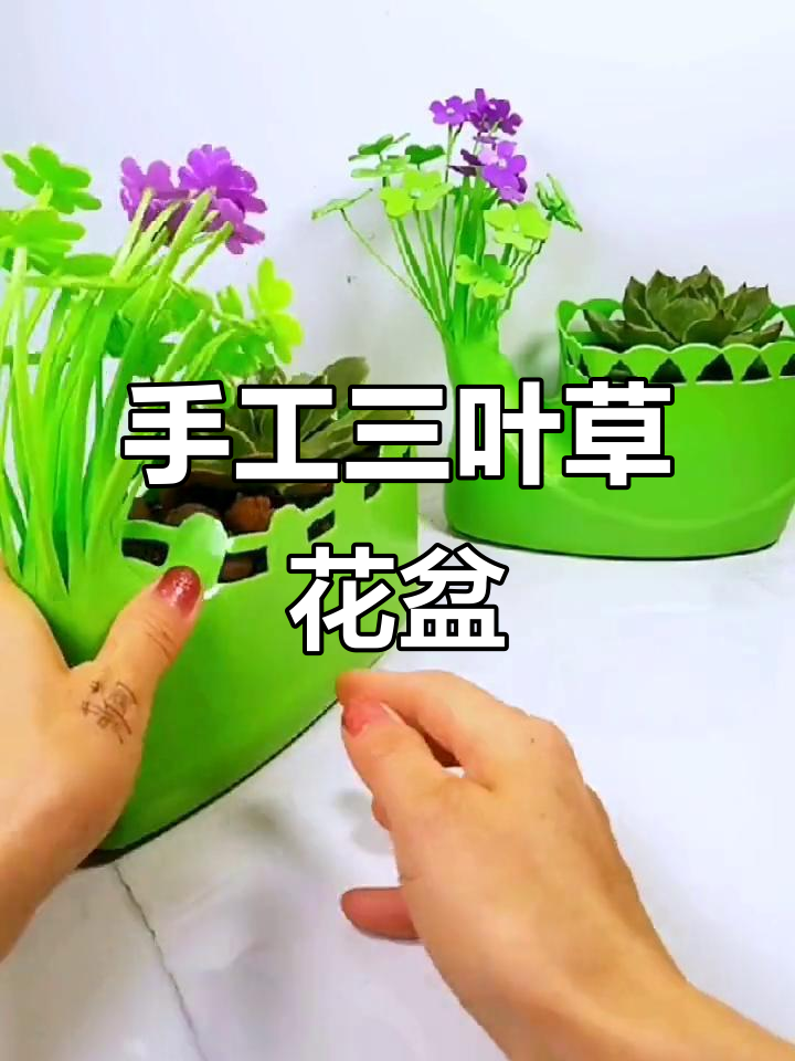 三叶草花盆DIY,简单步骤教你轻松制作