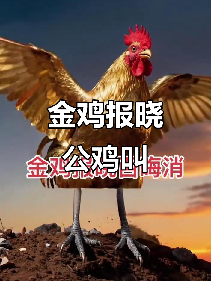 公鸡打鸣,金鸡报晓,清晨的啼声唤醒新的一天