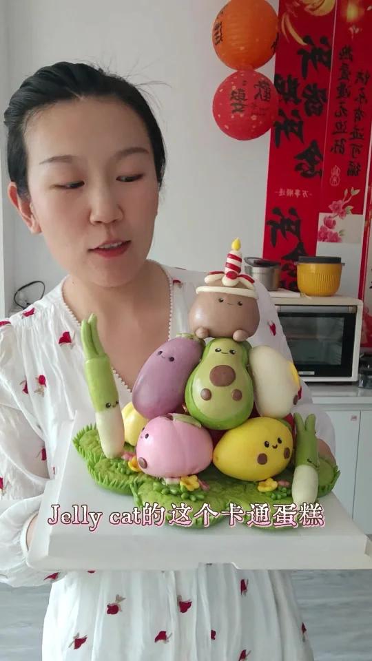 超的jellycat卡通花馍蛋糕教程终于来了