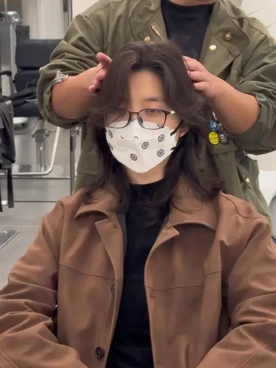 头顶扁塌想做狼尾鲻鱼头的姐妹看这里 狼尾鲻鱼头 方圆脸女生适合的发型 免打理烫发自然吹干效