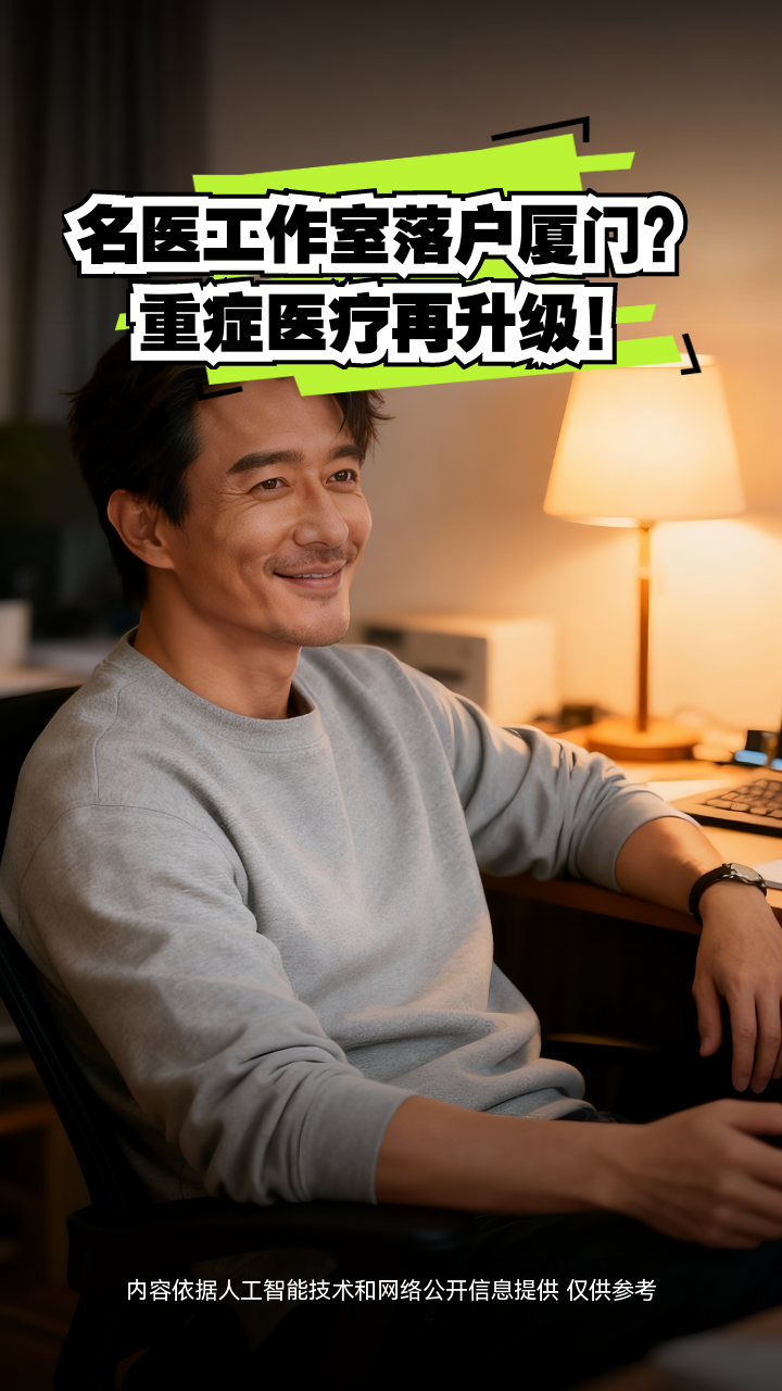 名医工作室落户厦门？重症医疗再升级！