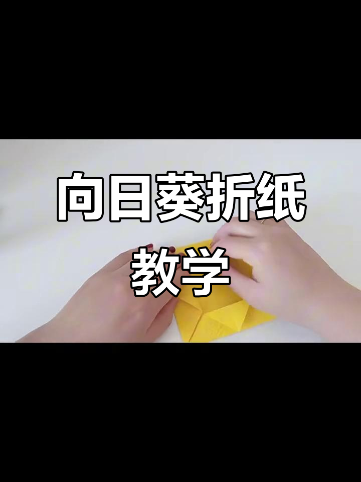 简单折纸教程:平面向日葵折法,轻松学会植物折叠