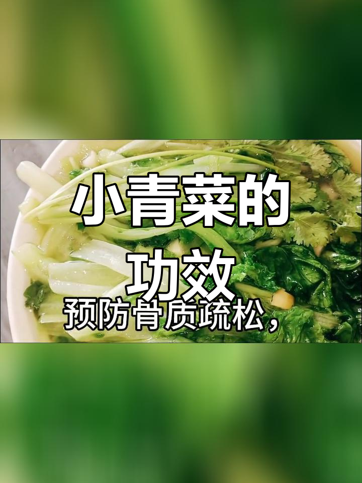 小青菜的营养价值与健康益处