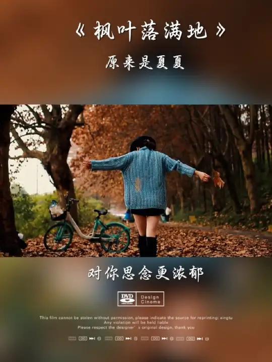 风可以带着秋天的落叶和冬天的雪花从我身边经过,却带不来我日夜思念的你!枫叶落满地