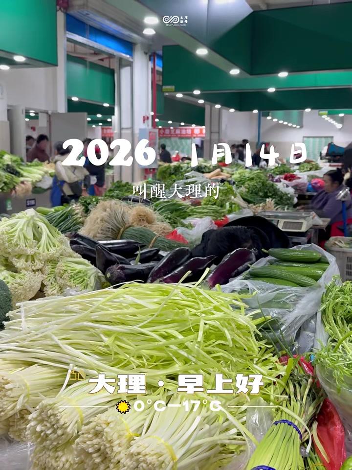 早安大理|叫醒大理的,不止是朝阳,还有菜市场里的人间烟火。早安!挑一把鲜嫩的野菜,拎一袋饱