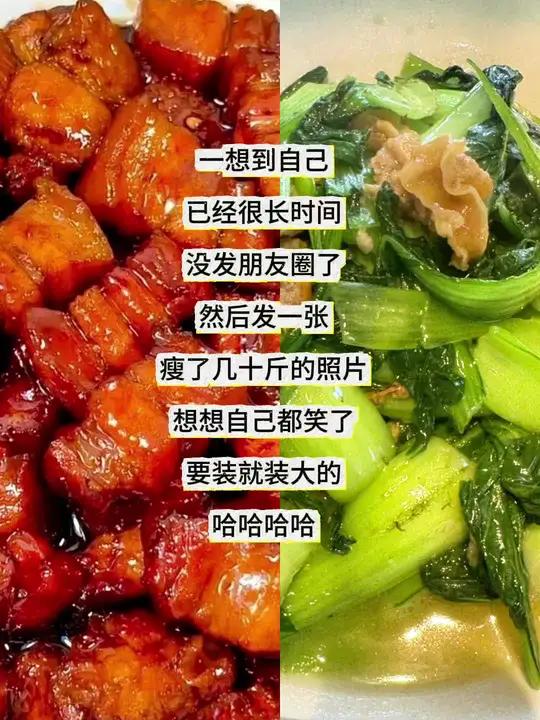 减肥就是这个肥 等老己瘦下来我往死里装 #红烧肉和青菜 #减脂餐 #精神状态belike 