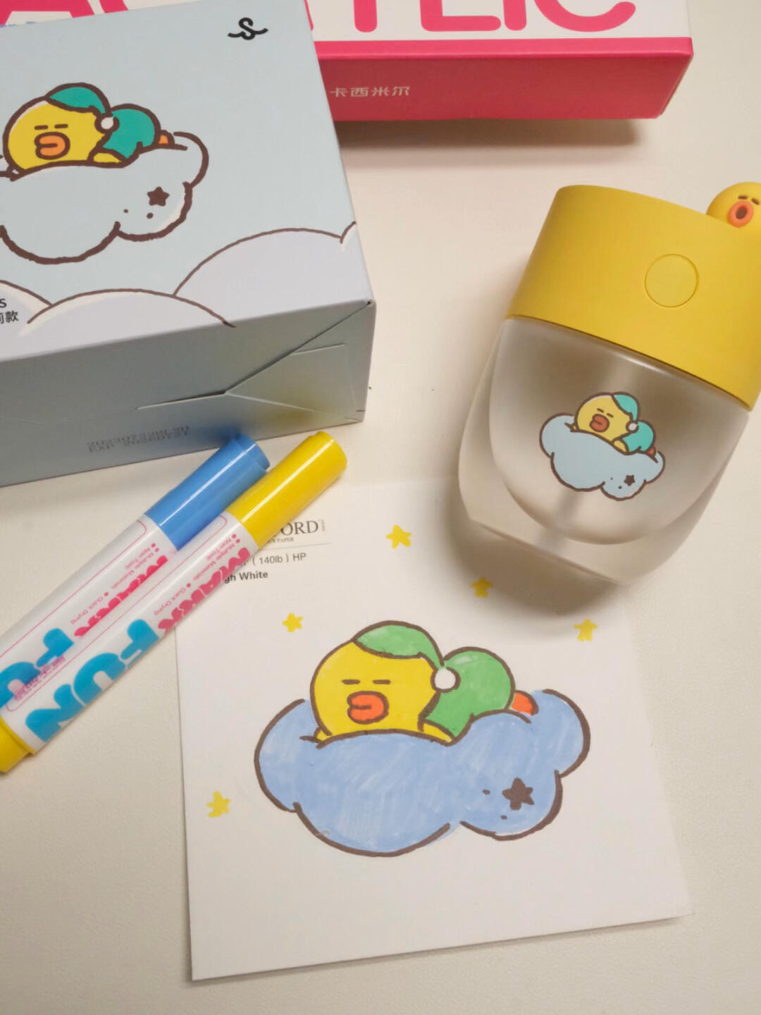 可可爱爱的莎莉鸡香薰机|丙烯马克笔绘画