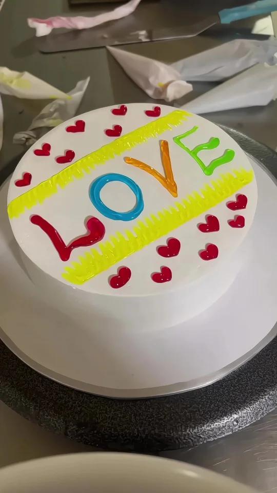 真材实料好味道 爱心蛋糕