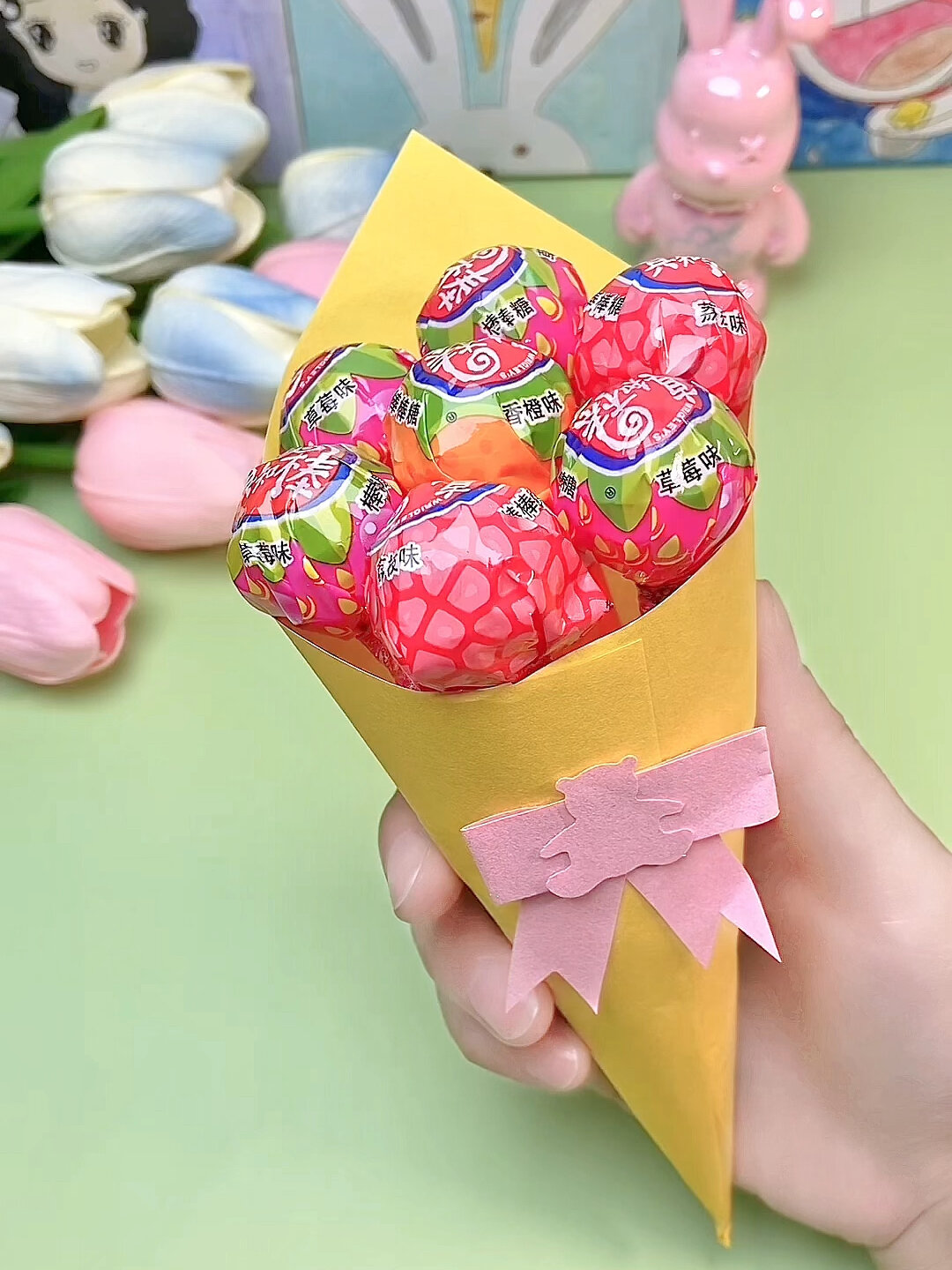 儿童节棒棒糖花束手工制作教程