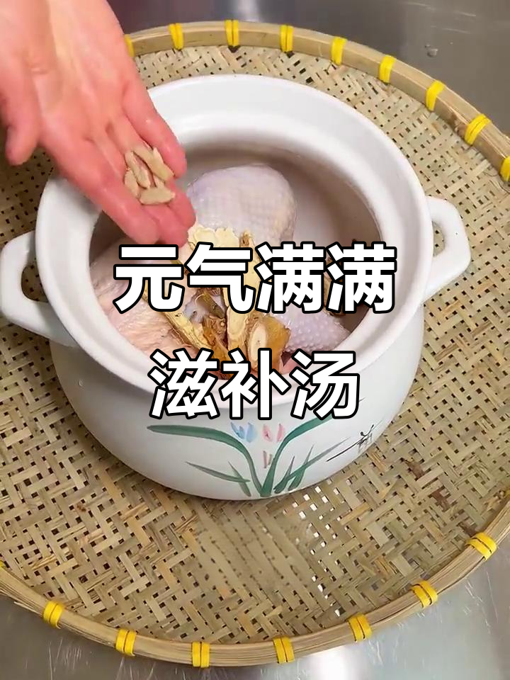 滋补元气汤,老母鸡、人参、虫草花一锅炖出健康