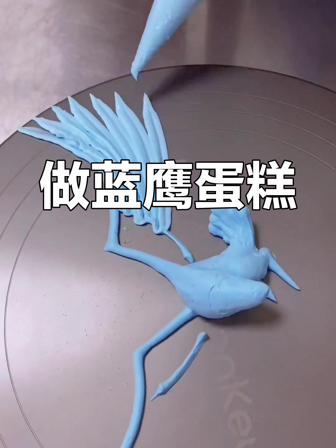 亲手做蓝色老鹰蛋糕,翅膀和羽毛超逼真!