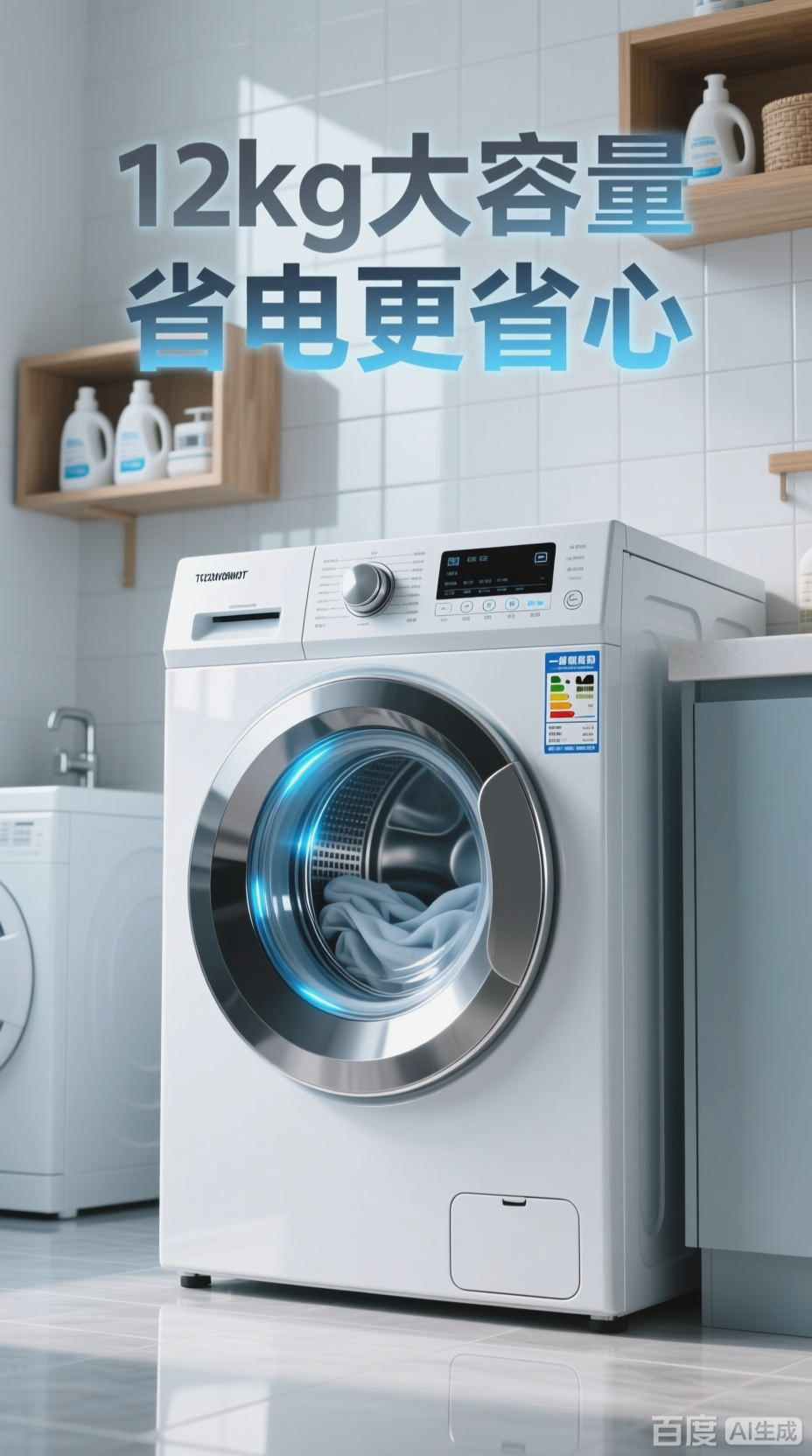 小天鹅滚筒洗衣机，大容量超薄节能
