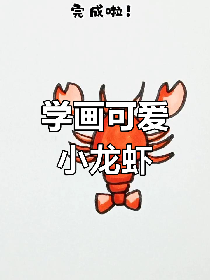 轻松学画龙虾,步骤简单又有趣