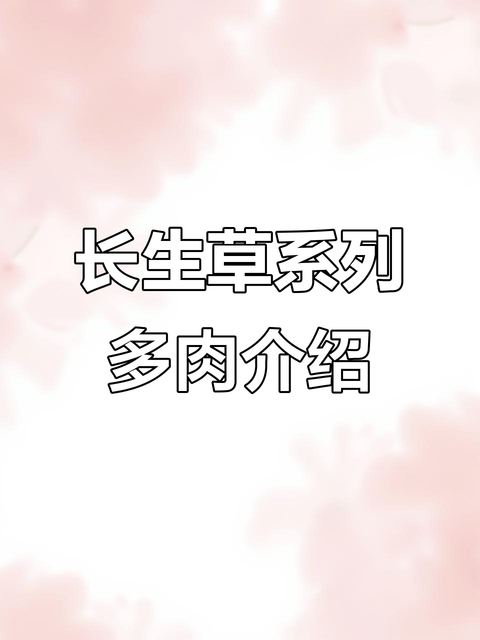 15种长生草多肉品种大揭秘,看看你养了几款?