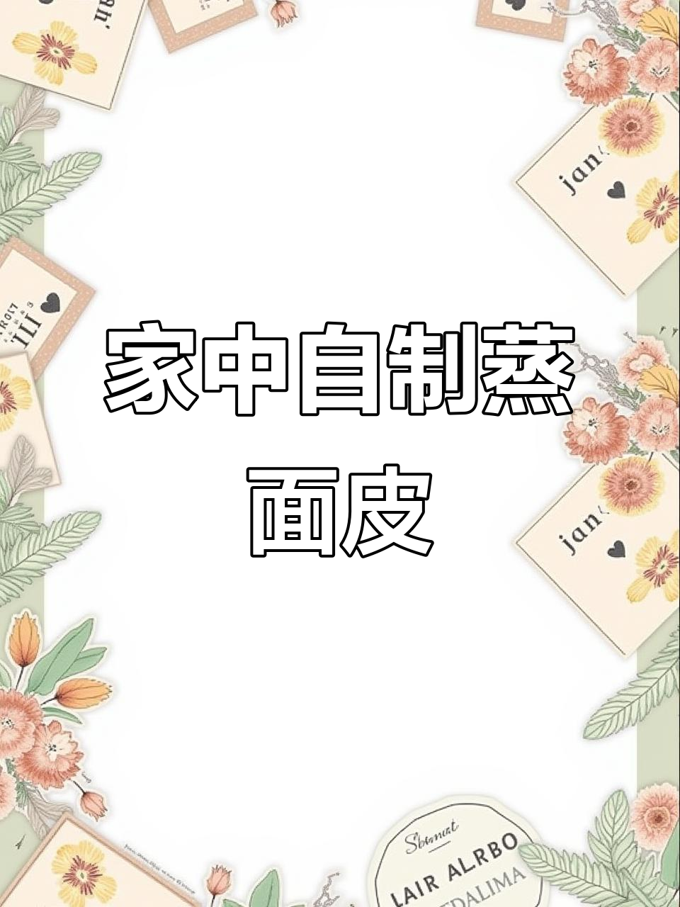 家里做蒸面皮,劲道美味,超乎想象!