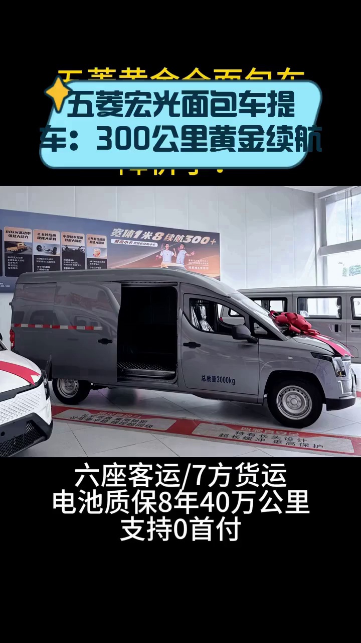 五菱宏光面包车提车:300公里黄金续航