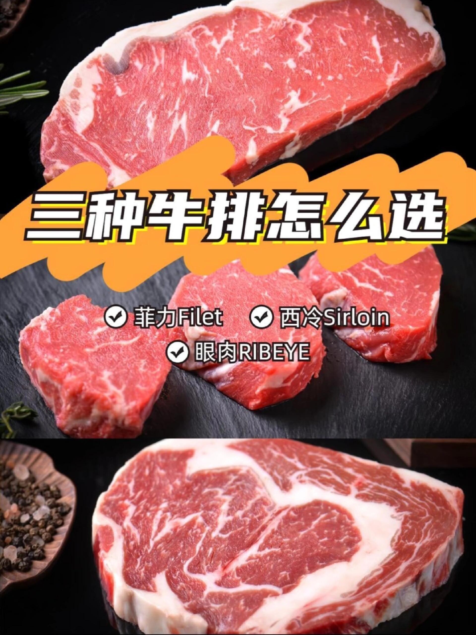 科普|菲力眼肉西冷牛排怎么选?