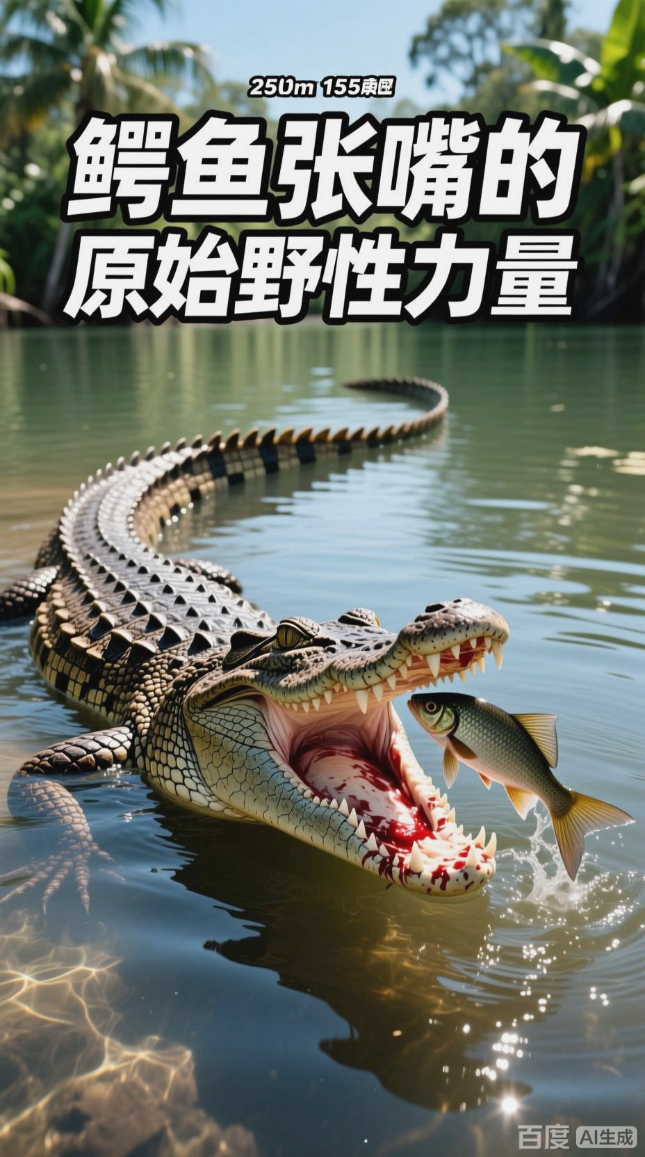 鳄鱼张嘴的震撼瞬间