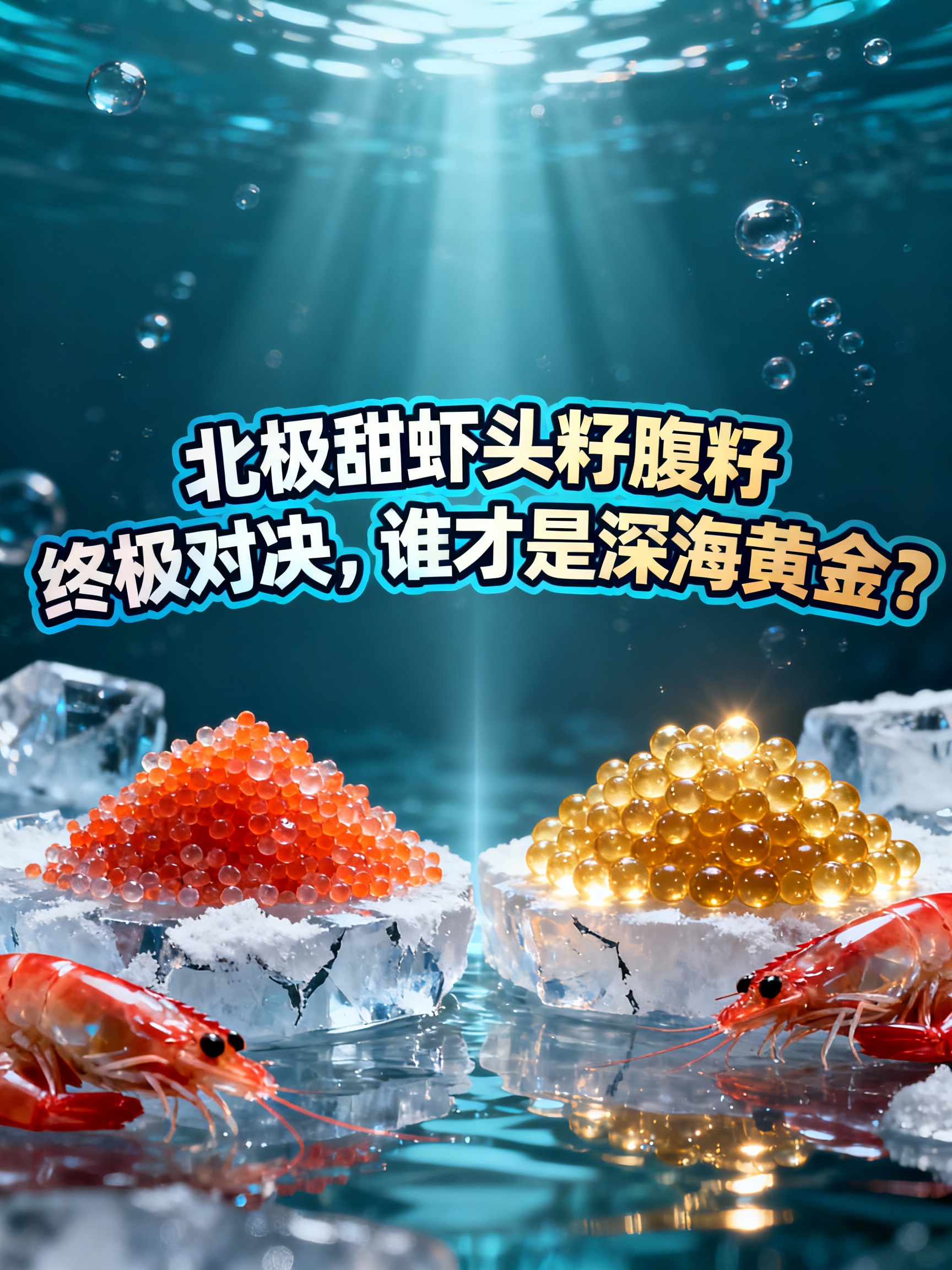 北极甜虾头籽腹籽终极对决，谁才是深海黄金？