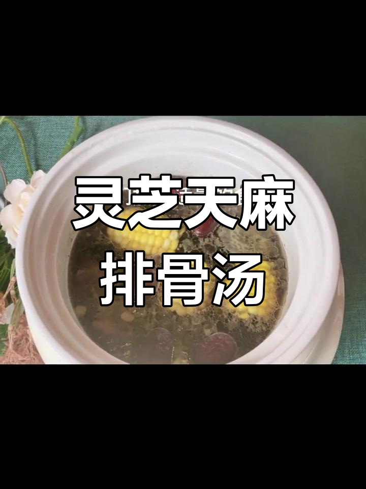 秋季滋补灵芝天麻排骨汤,益气养血